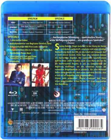 Swordfish (Kod dostępu) [Blu-Ray]