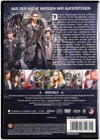 The 100 Season 4 [3DVD]