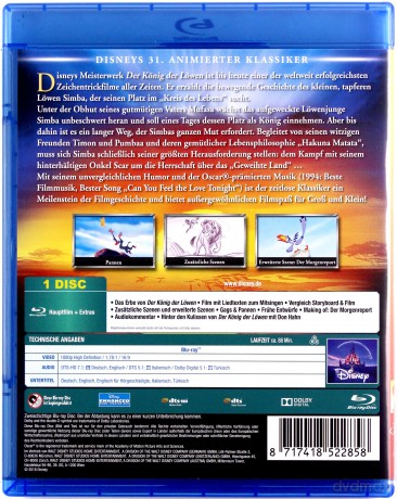 The Lion King (Król Lew) (Disney) [Blu-Ray]