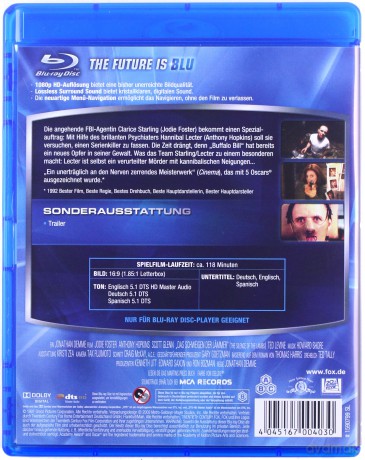 The Silence of the Lambs (Milczenie owiec) [Blu-Ray]
