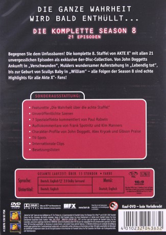 The X Files Season 8 (Z archiwum X Sezon 8) [6DVD]