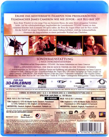 Titanic [2xBlu-Ray 3D]+[2xBlu-Ray]