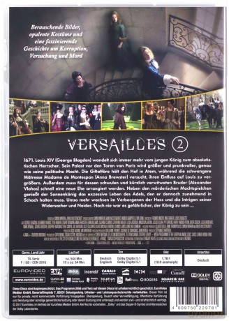 Versailles Season 2 (Wersal: Prawo krwi Sezon 2) [4DVD]