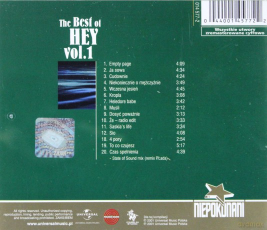Hey: The Best Of Vol. 1 [CD]