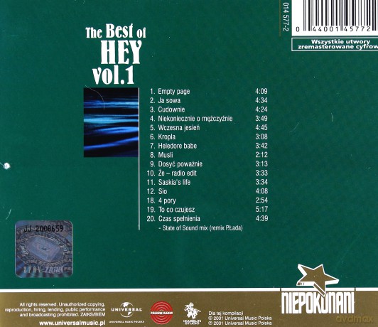 Hey: The Best Of Vol. 1 [CD]