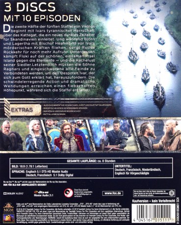 Vikings Season 5 Box 2 (Wikingowie Sezon 5 Część 2) [3xBlu-Ray]