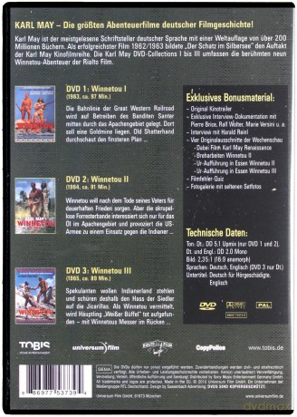 Winnetou - 1. Part / Winnetou - 2. Part / Winnetou - 3. Part (Winnetou: Złoto Apaczów / Winnetou II: Ostatni renegaci / Winnetou III: Ostatnia walka ) [3DVD]