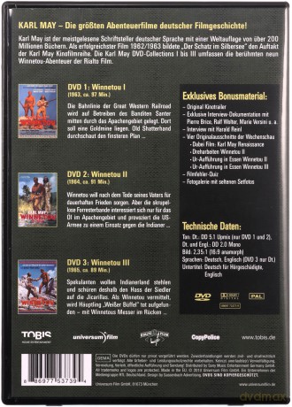 Winnetou - 1. Part / Winnetou - 2. Part / Winnetou - 3. Part (Winnetou: Złoto Apaczów / Winnetou II: Ostatni renegaci / Winnetou III: Ostatnia walka ) [3DVD]
