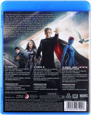 X-Men 1-3 (Trilogy) [3xBlu-Ray]