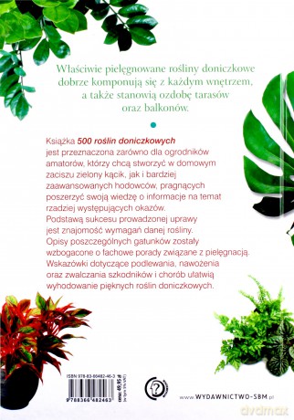 500 roślin doniczkowych. Charakterystyka, wymagania, porady - Małgorzata Mederska [KSIĄŻKA]