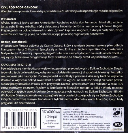 Ród Rodrigandów: tom IV - W Hararze / Rapier i tomahawk - Karol May [AUDIOBOOK] [CD-MP3]