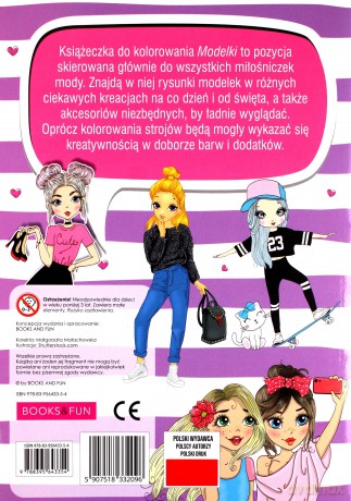 Kolorowanka z naklej. Kolorowy świat modelki [KSIĄŻKA]