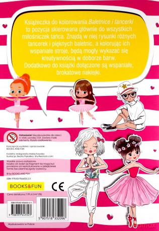 Kolorowanka z naklejkami - Baletnice i Tancerki [KSIĄŻKA]