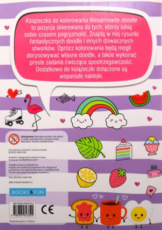 Kolorowanka z naklejkami - Niesamowite Doodle [KSIĄŻKA]
