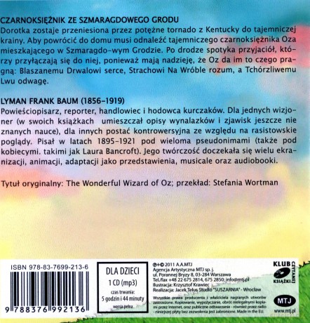 Czarnoksiężnik ze Szmaragdowego Grodu - Lyman Frank Baum [AUDIOBOOK] [CD-MP3]