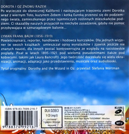 Dorota i Oz znowu razem - Lyman Frank Baum [AUDIOBOOK] [CD-MP3]