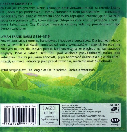 Czary w krainie Oz - Lyman Frank Baum [AUDIOBOOK] [CD-MP3]