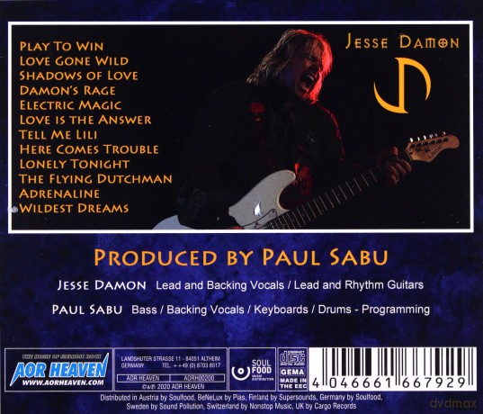 Jesse Damon: Damon's Rage [CD]