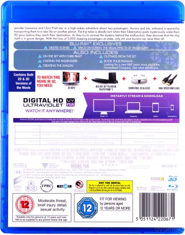 Pasażerowie [Blu-Ray 3D]+[Blu-Ray]
