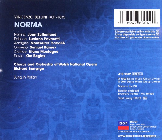 Richard Bonynge: Bellini: Norma (Decca Opera) [3CD]