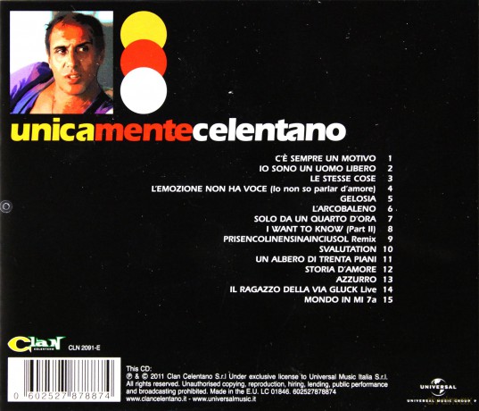 Adriano Celentano: Unicamentecelentano  [CD]