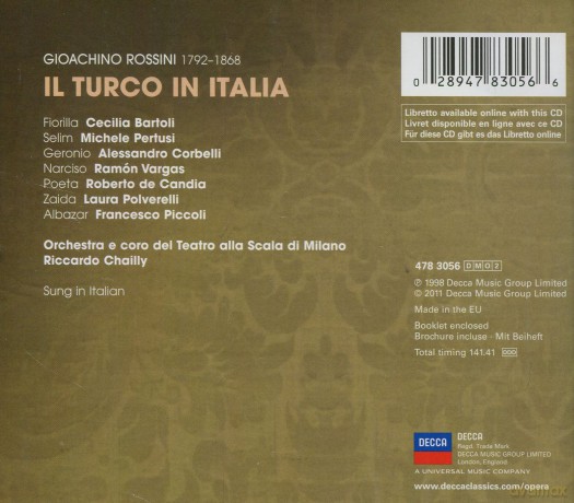 Riccardo Chailly: Rossini: Il Turco In Italia (Decca Opera) [2CD]