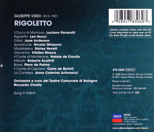 Riccardo Chailly: Verdi: Rigoletto (Decca Opera) [2CD]
