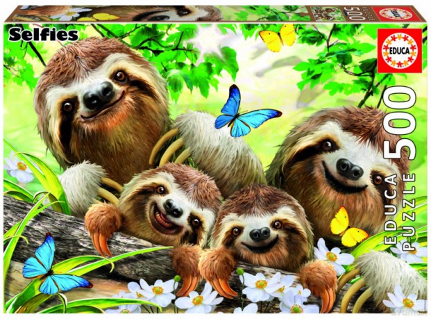 EDUCA 500 el. Selfie rodzina Leniwców [PUZZLE]