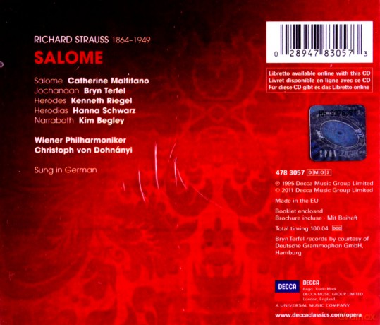 Christoph Von Dohnanyi: Strauss: Salome (Decca Opera) [2CD]