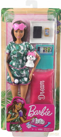 Lalka Barbie Relaks na dobranoc + akcesoria