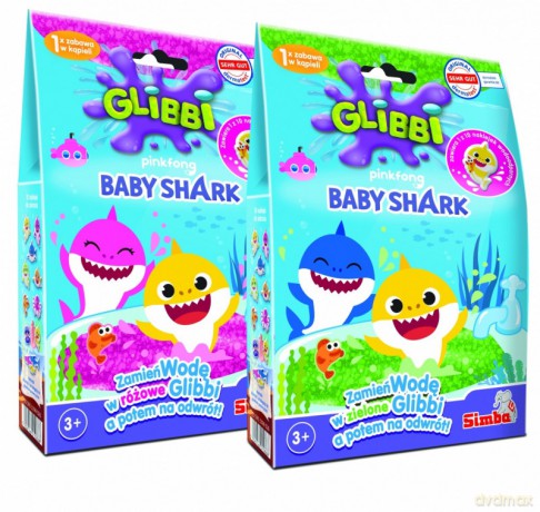 Masa żelkowa Baby Shark, 2 rodzaje Glibbi