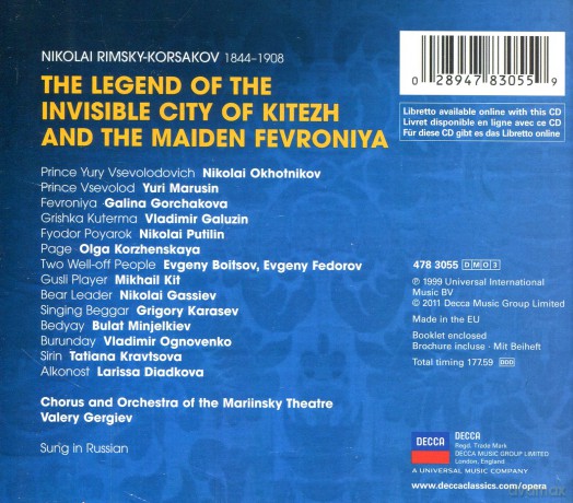 Valery Gergiev: Rimsky-Korsakov: The Legend (Decca Opera) [3CD]