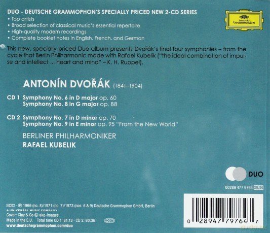 Rafael Kubelik: Dvorak: Symphones 6-9 (Duo) [CD]