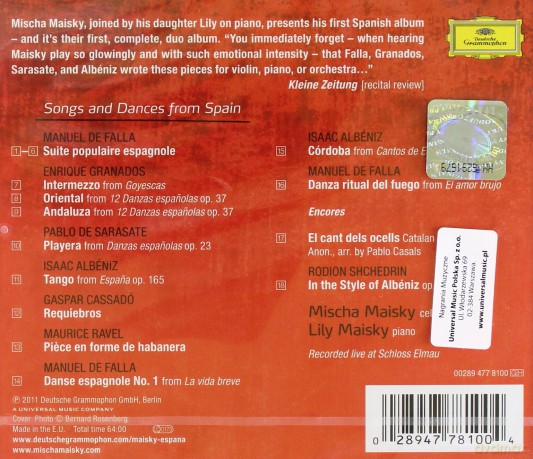 Mischa Maisky: Espana!  [CD]