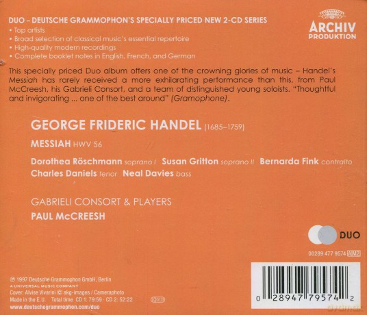 Paul Mccreesh: Handel: Messiah (Duo) [2CD]