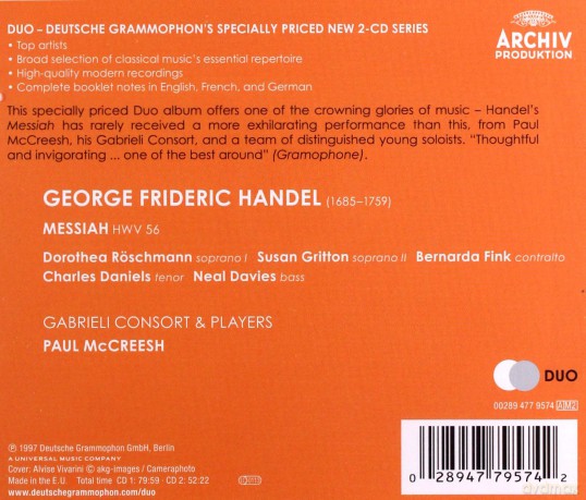 Paul Mccreesh: Handel: Messiah (Duo) [2CD]