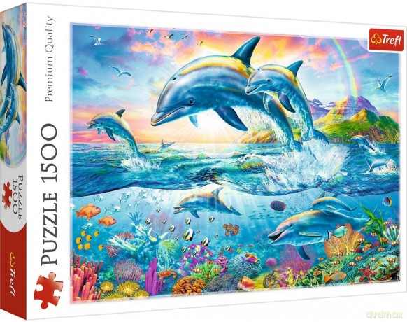 TREFL 1500 el. Rodzina delfinów [PUZZLE]