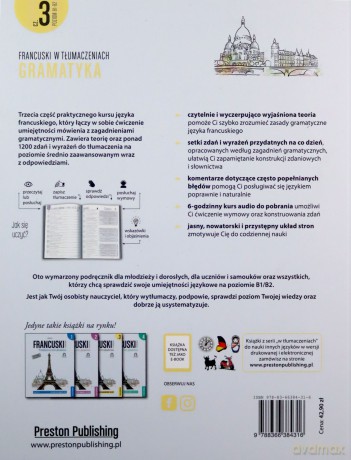 Francuski w tłumaczeniach gramatyka 3 poziom B1/B2 - Janina Radej [KSIĄŻKA]
