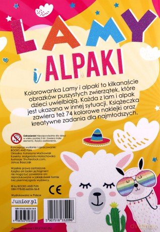 Lamy i alpaki kolorowanka [KSIĄŻKA]