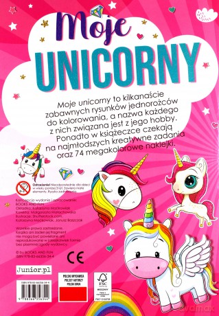 Moje unicorny kolorowanka [KSIĄŻKA]