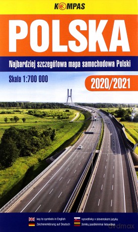 Polska 2020/2021 Najbardziej szczegółowa mapa samochodowa 1:700 000 [KSIĄŻKA]