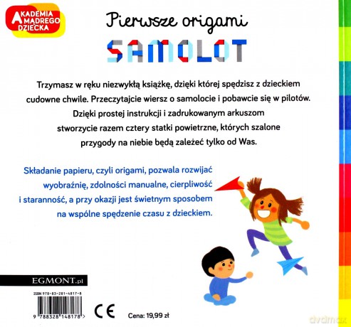 Samolot. Pierwsze origami. Akademia mądrego dziecka - Zbigniew Dmitroca [KSIĄŻKA]