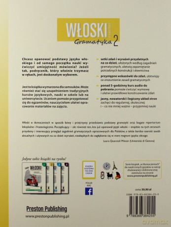 Włoski w tłumaczeniach gramatyka 2 poziom A2-B1 - Katarzyna Foremniak [KSIĄŻKA]