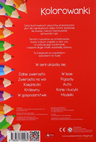 Zwierzęta na wsi kolorowanki [KSIĄŻKA]