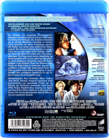 Hollow Man (Człowiek widmo) [Blu-Ray]