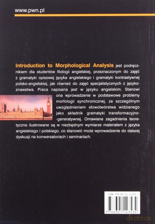 Introduction to morphological analysis - Bogdan Szymanek [KSIĄŻKA]