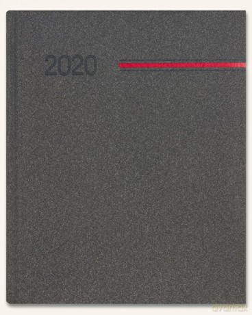 Kalendarz książkowy B6 Plus 2020 grafit melange [KALENDARZ]