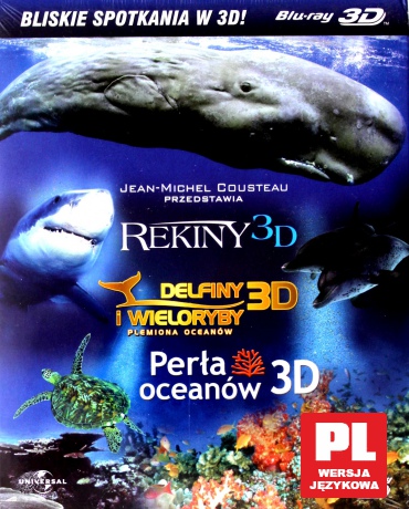 Bliskie Spotkania w 3D: Perła oceanów / Rekiny / Delfiny i wieloryby. Plemiona oceanów [BOX] [3xBlu-Ray 3D]