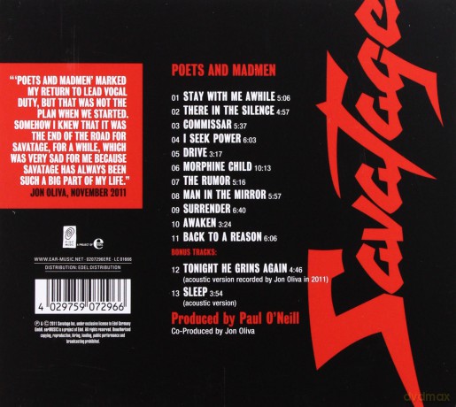 Savatage: Poets And Madmen [CD]