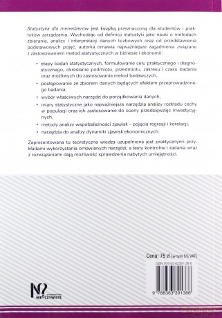 Statystyka dla menedżerów - Anna Bielecka [KSIĄŻKA]